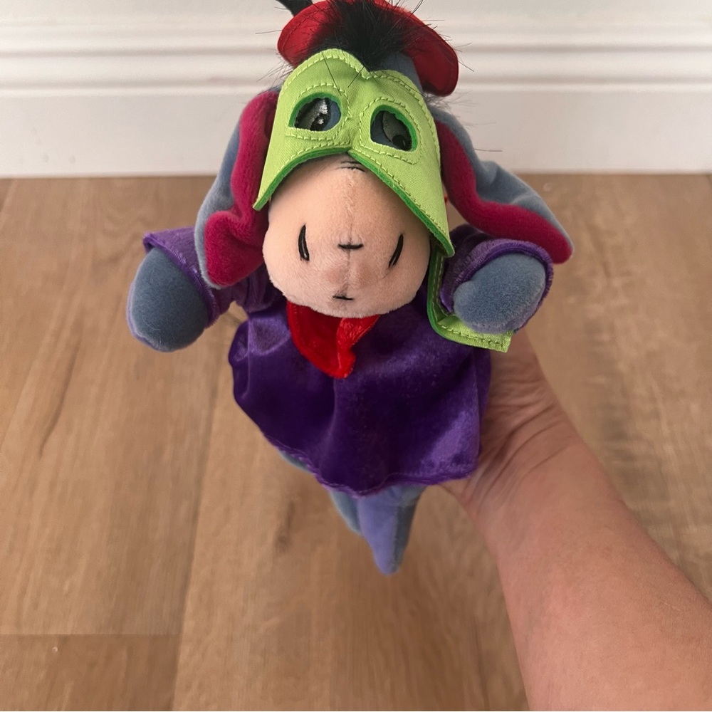 Disney‎ Store Eeyore Carnival Masquerade Mask 8” Bean Bag Plush Stuffed Animal